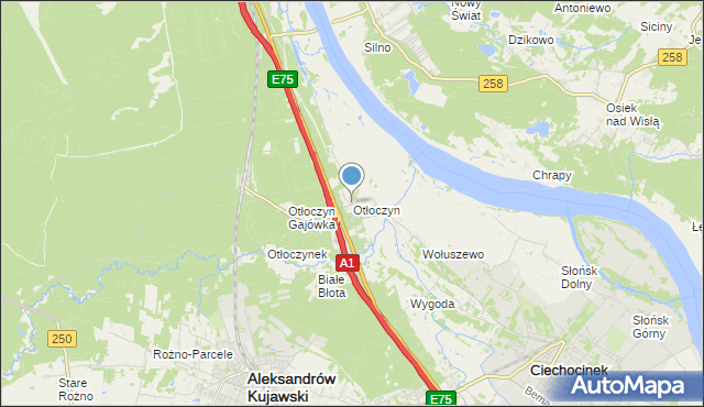 mapa Otłoczyn, Otłoczyn na mapie Targeo